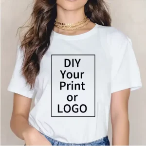 180g Custom Women Men Customised Printed 100% Cotton Short Sleeve Your Logo Photo Brand Text Tee Personalize Graphic Clothing
